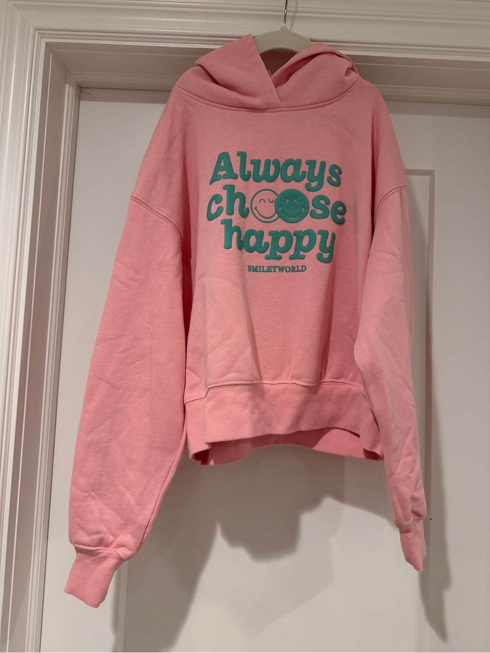 H&M Pink 'Always Choose Happy' Graphic Hoodie